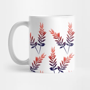 Textile Leaf Pattern Mug